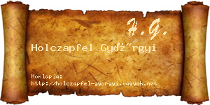 Holczapfel Györgyi névjegykártya